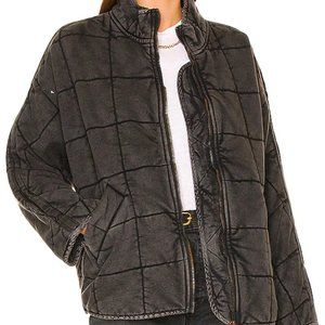 Free People Dolman Quilted Knit Jacket Size XS Black